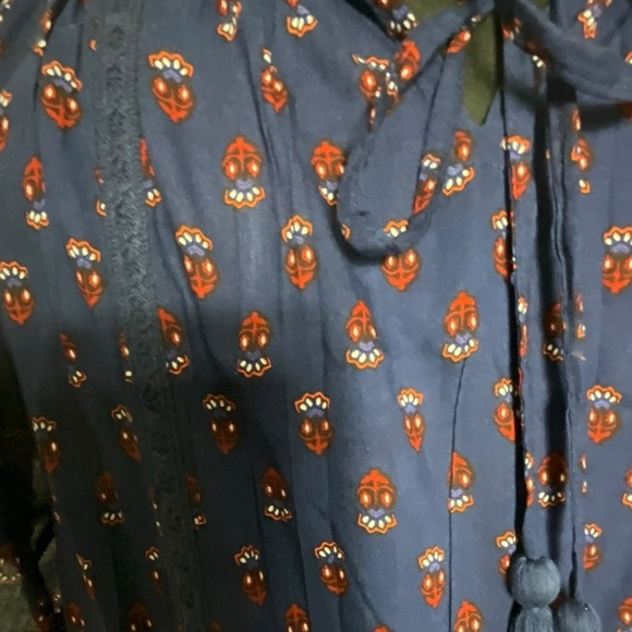 J Gee Free People inspired Blue Paisley Print Boho Dress - Picture 15 of 15